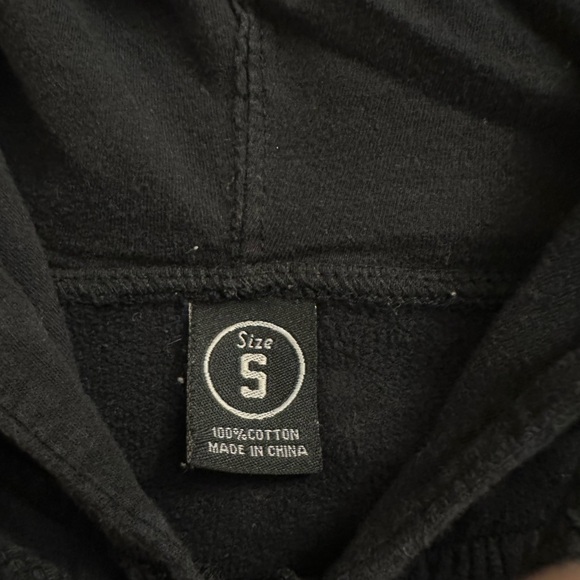 Black Hoodie with Floral Design - Picture 3 of 6